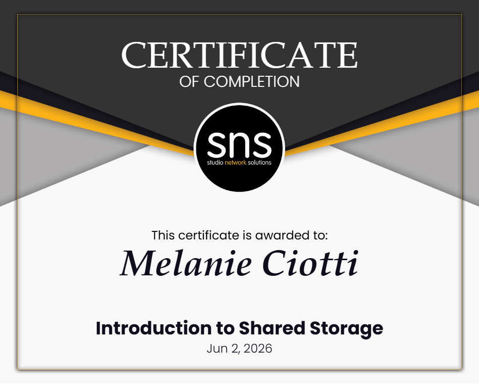 Introduction to Shared Storage Certificate
